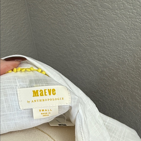 Anthropologie Maeve Linen Fruit Surf Short Sleeve Buttondown - Picture 3 of 7